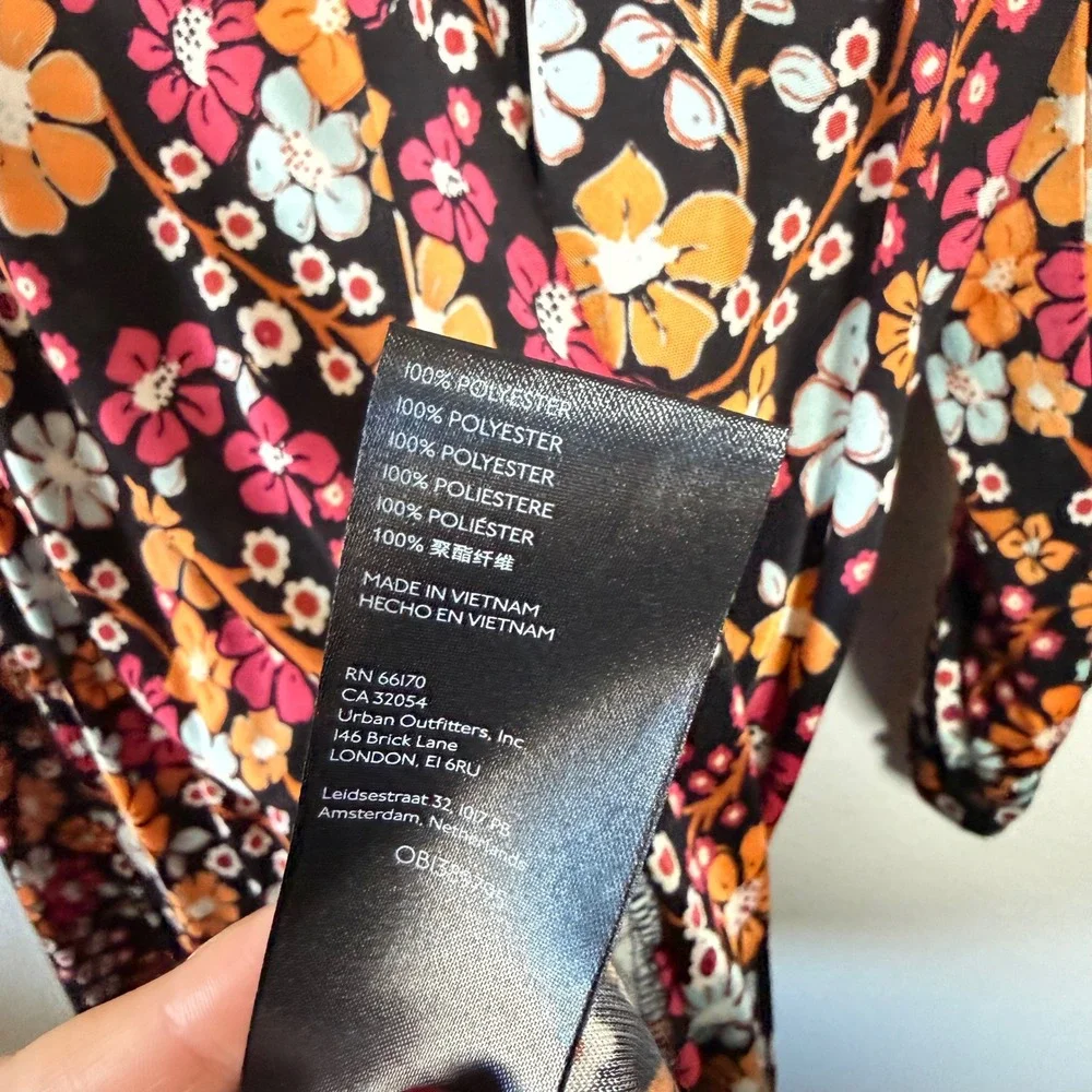 Free People Daisy Jane‎ Mini Dress Dark Floral Combo Size Small